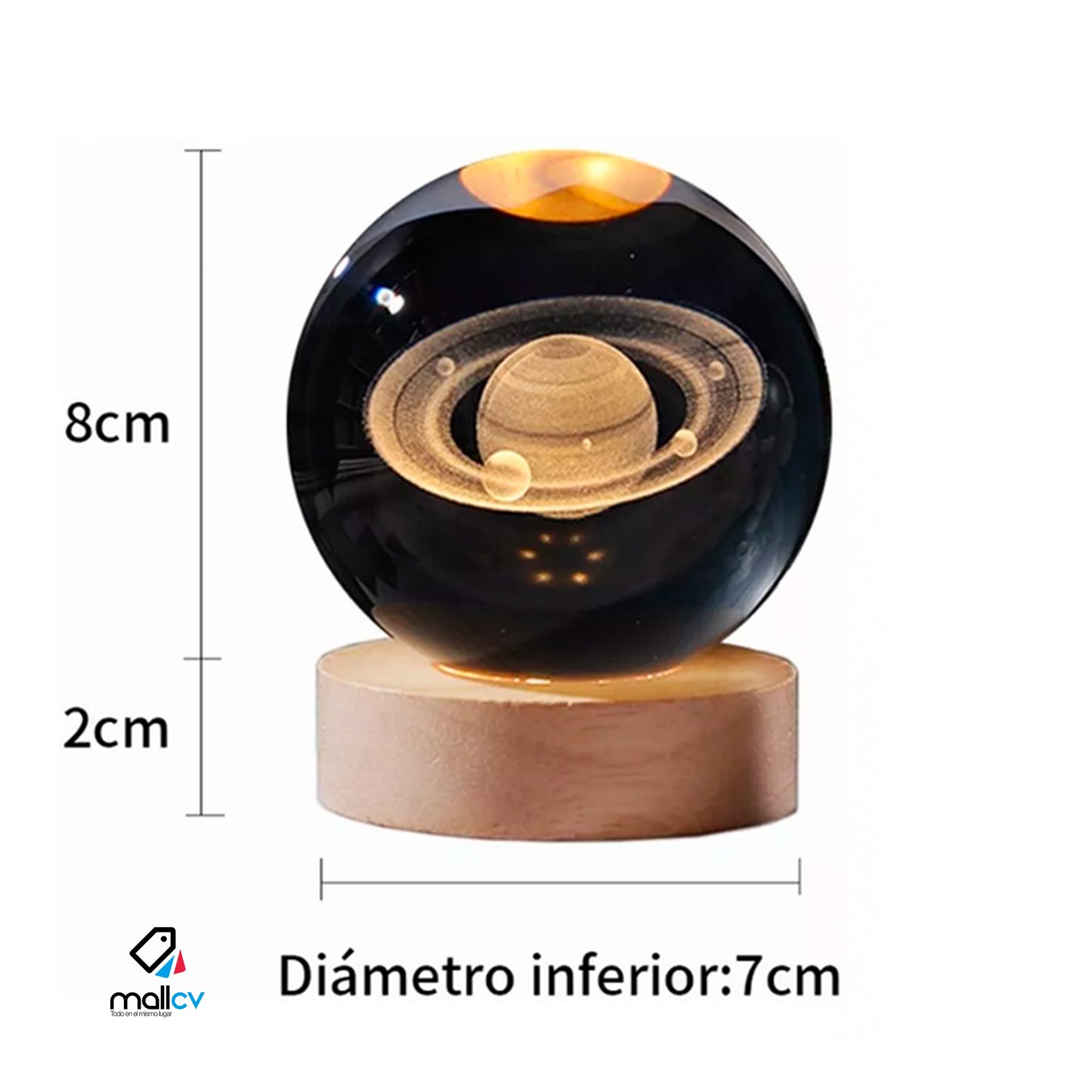 LAMPARA LUZ LED EN FORMA DE ESFERA
